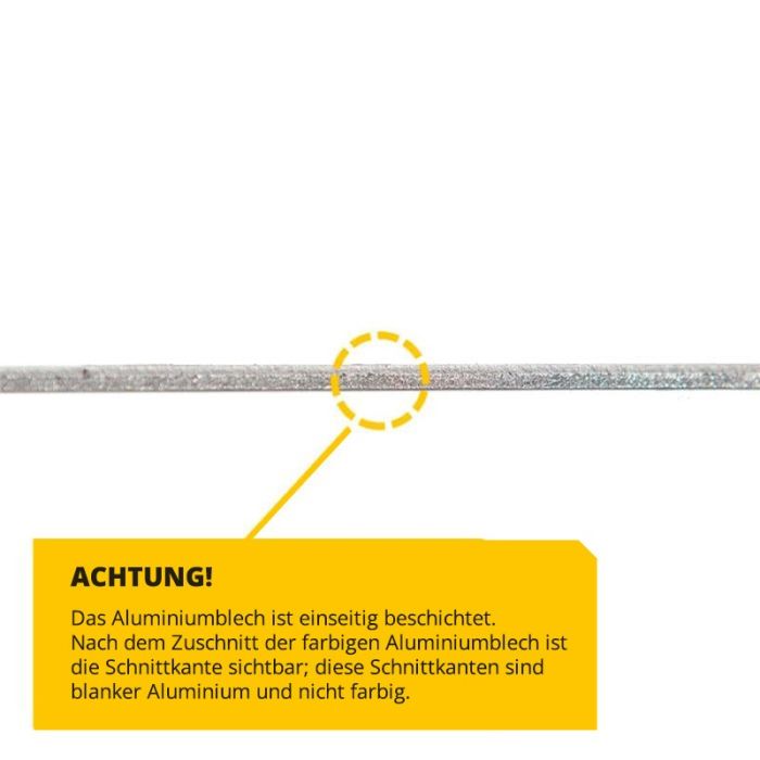 Produktbild von Aluminiumblech Eloxiert – 1 Mm X 500 Mm X 700 Mm, EN AW-5005, Eloxalqualität E6/EV1, Maßzuschnitt Für Innen & Außen