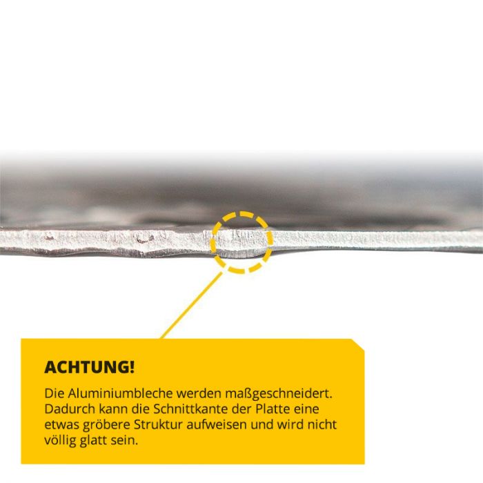 Aluminium Tränenblech 5-Tränen seitlich