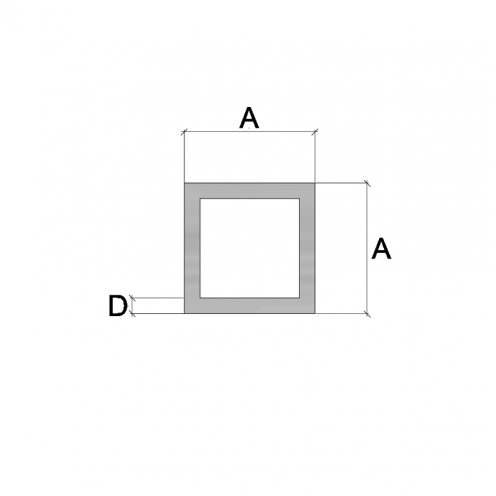 Abmessungen quadratisches Aluminium Rohr