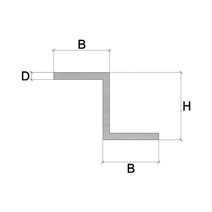 Abmessungen Aluminium Z-Profil